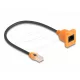Delock D-Type RJ45 kábelcsatlakozó a jackhez Cat.5e UTP narancssárga / fekete 30 cm