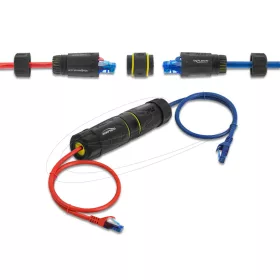   Delock Kábel csatlakoztató RJ45 anya - RJ45 anya Cat.7 M23 cérnával IP68 por és vízhatlan