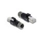 Delock M12 D-kódolt adapter 4 tűs anya - RJ45 apa fekete