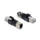 Delock M12 X-kódolt adapter 8 tűs anya - RJ45 apa fekete