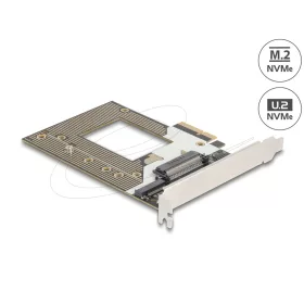   Delock PCI Express 4.0 x4 kártya - 1 x NVMe M.2 kulcs M 110 mm vagy U.2 csatlakozó