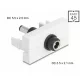 Delock Easy 45 modul DC 5,5 x 2,1 mm anya - DC 5,5 x 2,5 mm apa fehér