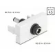 Delock Easy 45 modul DC 5,5 x 2,5 mm anya - DC 5,5 x 2,1 mm apa fehér