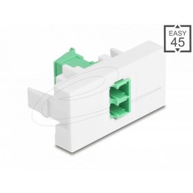   Delock Easy 45 modul LC Duplex anya LC Duplex anya, lézeres védelem flip belső zöld/fehér