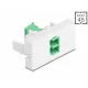Delock Easy 45 modul LC Duplex anya LC Duplex anya, lézeres védelem flip belső zöld/fehér