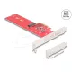 Delock PCI Express 5.0 x4 Kártya - 1 x belső NVMe M.2 aljzattal, M nyílással - alacsony profilú formatényező