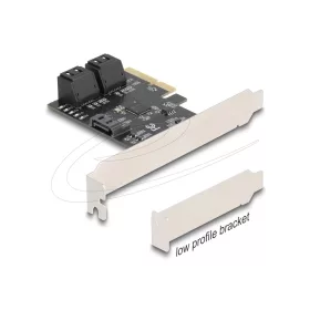   Delock 5 portos SATA vezérlő PCI Express x4 kártya - alacsony profilú formatényező
