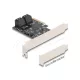 Delock 5 portos SATA vezérlő PCI Express x4 kártya - alacsony profilú formatényező