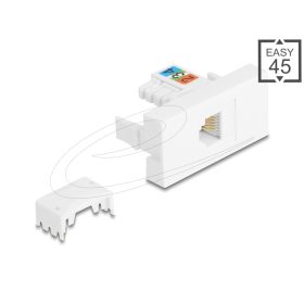 Delock Easy 45 Modul RJ12 jack  - LSA UTP fehér