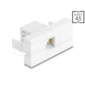 Delock Easy 45 Modul RJ12 jack - RJ12 jack UTP fehér