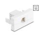 Delock Easy 45 Modul RJ12 jack - RJ12 jack UTP fehér