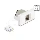 Delock Easy 45 Modul RJ45 jack aljzat az LSA Cat.6A STP-hez zárókapoccsal és kábelrögzítés nélkül