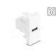 Delock Easy 45 modul USB 2.0 A-típusú anya - USB 2.0 B-típusú anya, fehér