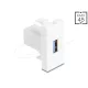 Delock Easy 45 modulos USB 5 Gbps A-típusú anya - USB 5 Gbps A-típusú anya, fehér (1:1)