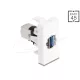Delock Easy 45 modulos USB 5 Gbps A-típusú anya - USB 5 Gbps B-típusú anya, fehér