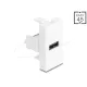 Delock Easy 45 modul USB 2.0 A-típusú anya - sorkapocs, fehér