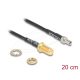 Delock Antenna kábel RP-SMA anya válaszfali csatlakozóval apa TS-9-dugó RG-174 20 cm