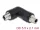 Delock DC Barrel Jack adapter DC 5,5 x 2,1 mm anya   anya csavarral, 90 -ban hajlított