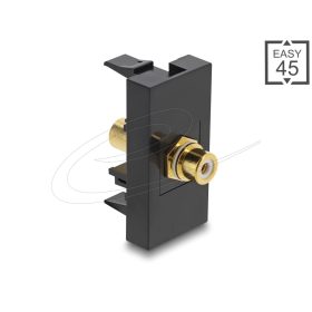   Delock Easy 45 modul RCA anya - RCA anya aranyozott fehér / fekete