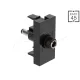 Delock Easy 45 modul DC 5.5 x 2.1 mm anya - DC 5.5 x 2.1 mm apa fekete
