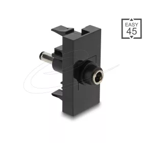   Delock Easy 45 modul DC 5.5 x 2.1 mm anya - DC 5.5 x 2.5 mm apa fekete