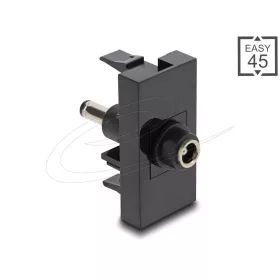  Delock Easy 45 modul DC 5.5 x 2.5 mm anya - DC 5.5 x 2.1 mm apa fekete