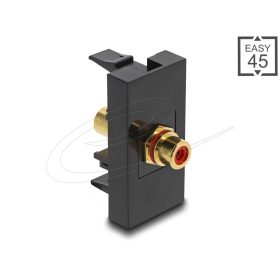   Delock Easy 45 modul RCA anya - RCA anya aranyozott piros / fekete