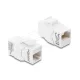Delock Keystone modul összekötő, RJ45 aljzat RJ45 aljzat Cat.6A, árnyékolatlan, fehér