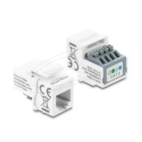Delock Keystone modul RJ11 aljzat 4 tűs sorkapocs, fehér