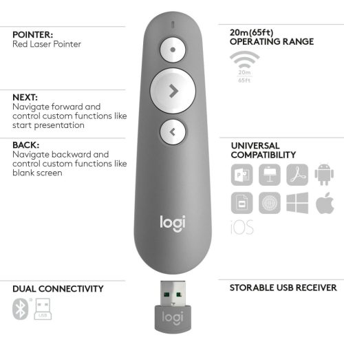 Logitech wireless Presenter R500 - Szürke