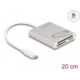   Delock USB Type-C  kártyaolvasó Compact Flash, SD vagy Micro SD memóriakártyákhoz