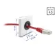 Delock Easy 45 kábelátvezető, kerek, O 14 mm, fehér / fekete