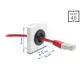 Delock Easy 45 kábelátvezető, kerek, O 16 mm, fehér / fekete