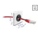 Delock Easy 45 kábelátvezető, kerek, O 18 mm, fehér / fekete
