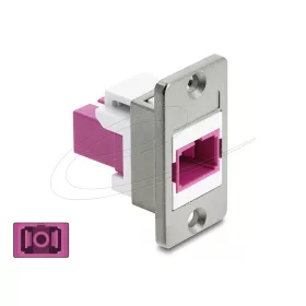   Delock Panelre szerelhető SC Simplex anya - SC Simplex anya ezüst / lila / fehér