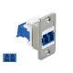 Delock Panelre szerelhető LC Duplex anya - LC Duplex anya lézervédelemmel, belül lepattintható, ezüst / kék / fehér
