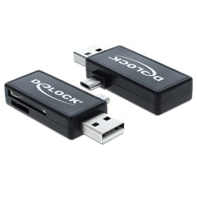   DeLock 91731 Micro USB OTG-kártyaolvasó + USB A-csatlakozódugó