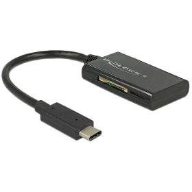   Delock USB 3.1 Gen 1 kártyaolvasó USB Type-C bementi csatlakozóval 4 nyílással