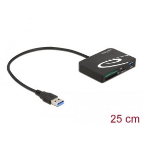   Delock Kártyaolvasó XQD / SD / Micro SD memóriakártyákhoz + A-típusú USB port