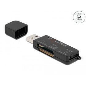 DeLock USB 3.0 SD/MicroSD/MS kártyaolvasó (91757)
