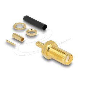   Delock SMA anya válaszfal RG-174 / RG-316 krimpeléséhez megfelelő süllyesztő csővel