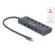 Delock USB Type-C  dokkolóállomás 4K - hoz kettős HDMI / USB / Gigabit LAN / PD 3.0 90 W kapcsolóval (92000)