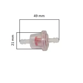   Benzin és gázolajszűrő műanyag betétes 41 x 21 mm - O 6 mm