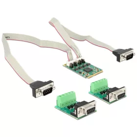   Delock Mini PCIe I/O PCIe teljes méret 2 x Serial RS-422 / 485  600 W Surge (95245)
