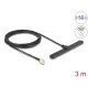 Delock 5G LTE antenna SMA-dugó 3 dBi mindenirányú RG-174-es csatlakozó kábellel biztosított, 3 m öntapadós csatlakozás kültéri, fekete színű
