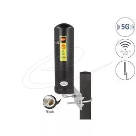   Delock 5G LTE antenna N anya 3 - 5 dBi irányítatlan, kültéri fali és állított elhelyezésre fekete