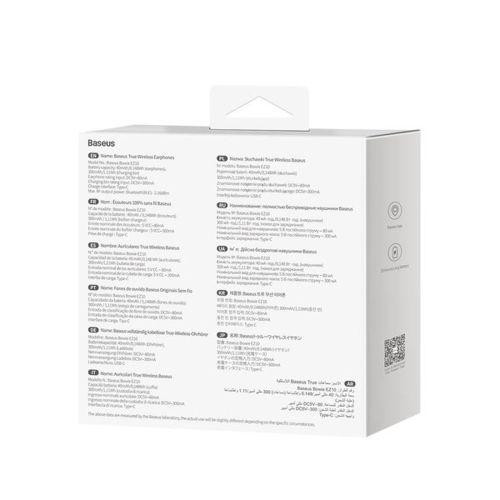 Baseus Earphone Bluetooth Bowie EZ10 BT 5.3, TWS, White EU (A00054300226-Z1)