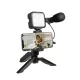 LogiLink Vlogger Kit LED fénnyel, mikrofonnal + állvánnyal 4,7-7"-os okostelefonokhoz (AA0157)