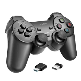   Logilink Vezeték nélküli játékvezérlő, 2,4 GHz, Windows PC, Android eszközök, TV boxok, PS3, fekete