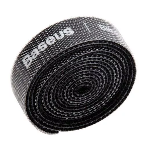 Baseus Colorful Circle tépőzáras szalag kábelrendező 1m fekete (ACMGT-E01)